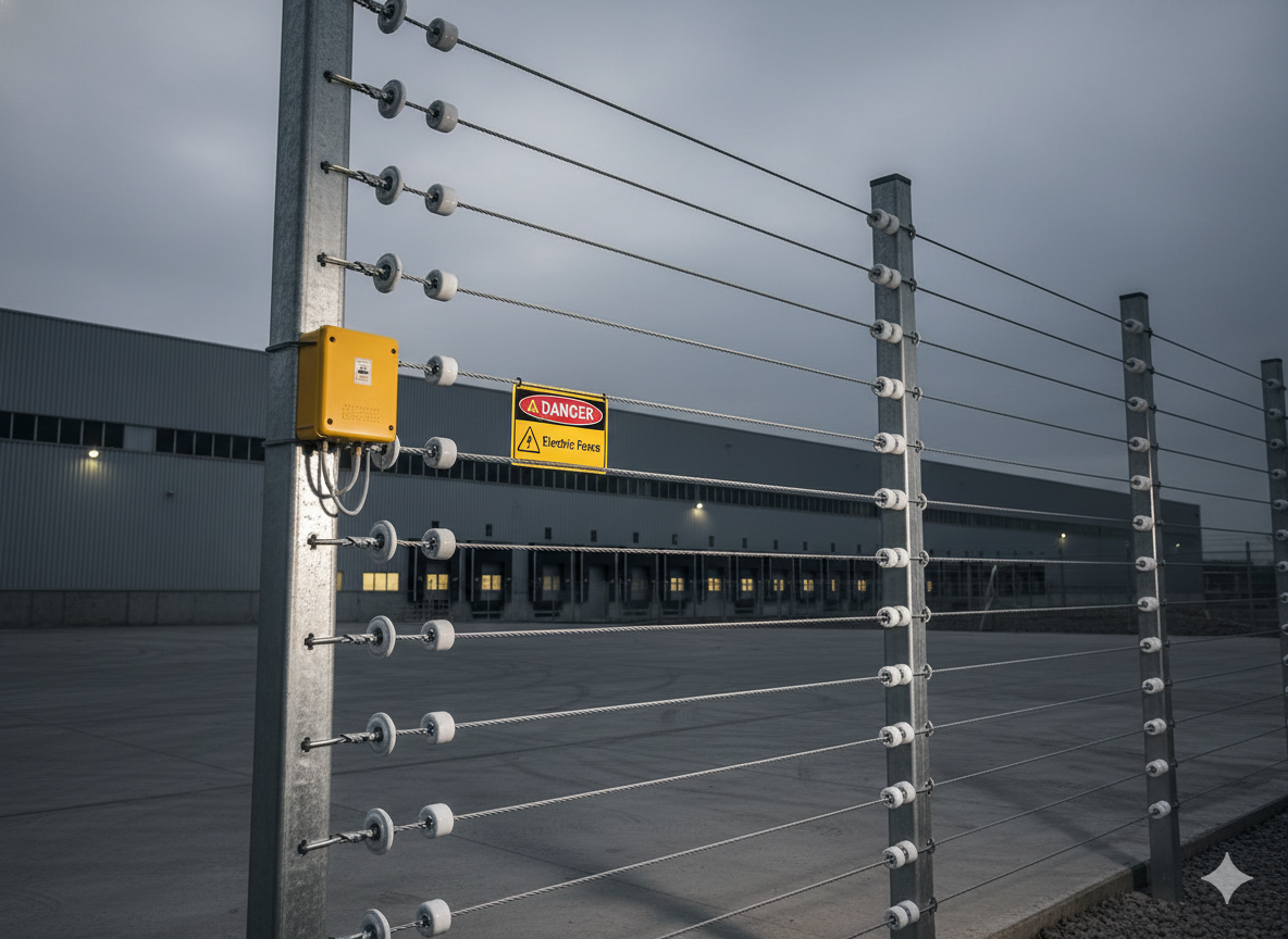 Industrial Perimeter Fencing electric fence installation in Lahore